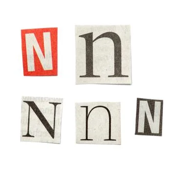 Newspaper letters Stock Photos