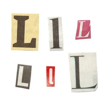 Newspaper letters Stock Photos
