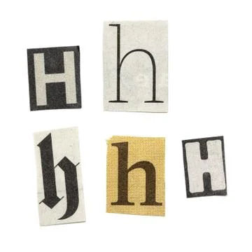 Newspaper letters Stock Photos