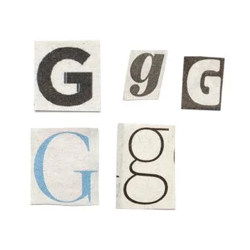 Newspaper letters Stock Photos