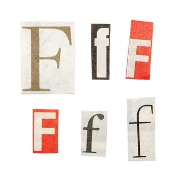 Newspaper letters Stock Photos