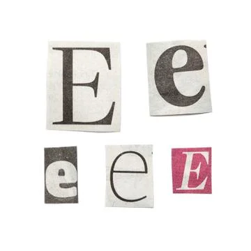 Newspaper letters Stock Photos