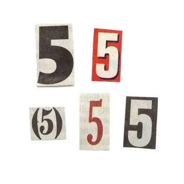 Newspaper letters Stock Photos