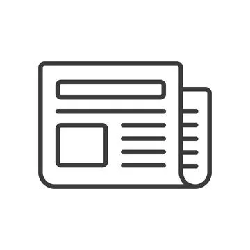 Newspaper, in line design. Newspaper, articles, news, headlines, printing Stock Illustration
