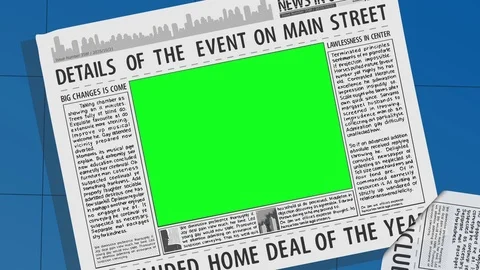 Newspaper Page Concept Stock Footage 86201053