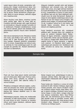 Newspaper page with empty space Stock Illustration