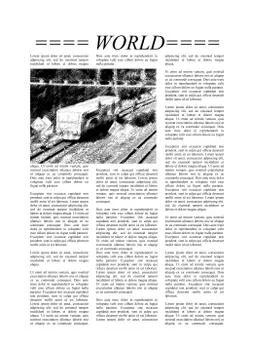 Newspaper page with Lorem Ipsum text Stock Illustration