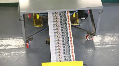 Newspaper Press - Fast moving print in factory 動画素材 45361821