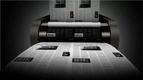 Newspaper press Stock Footage 277147