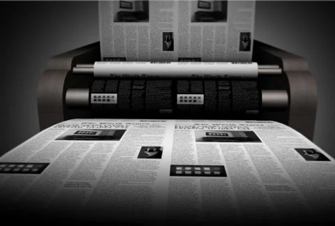 Newspaper press Stock Footage 277151