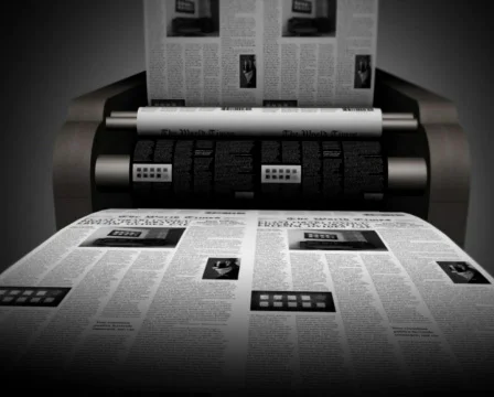 Newspaper press Stock Footage 277155