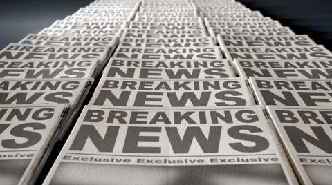 Newspaper Press Run End Stock-Illustration