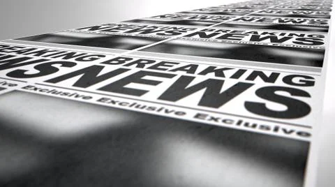 Newspaper Press Run Stock Illustration