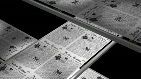 Newspaper printing Stock Footage 521627