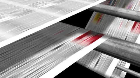 Newspaper Printing Loop Stock Footage 25065779