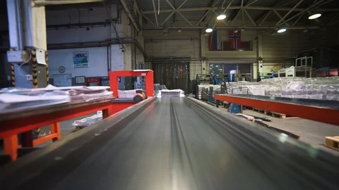 Newspaper printing process in printing house Stock Footage 99522666