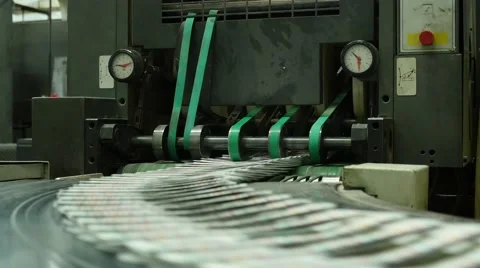 Newspaper On Production Line Video stock 41429300