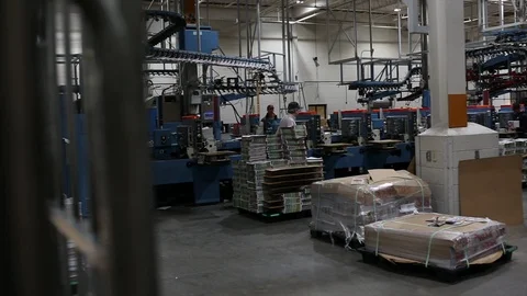 Newspaper Production Line Stock Footage 122586174