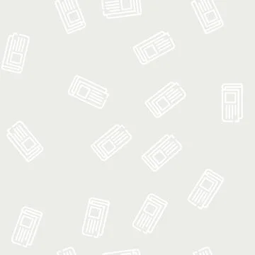 Newspaper roll line vector seamless pattern sign イラスト素材