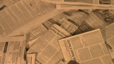Newspaper Scraps Video stock 725246