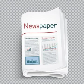 Newspaper shadow transparent background Stock Illustration