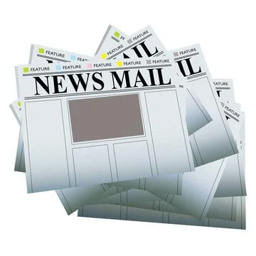Newspaper stack blank Pile of newspapers with blank areas to add your own ... Stock Photos