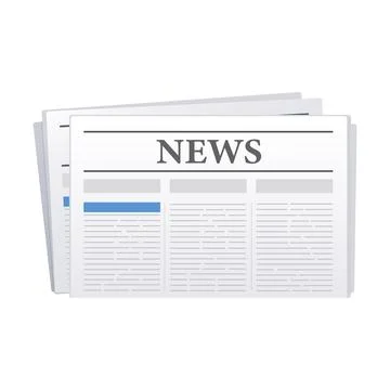 Newspaper stack with headline layout isolated on background. vector illustr.. イラスト素材