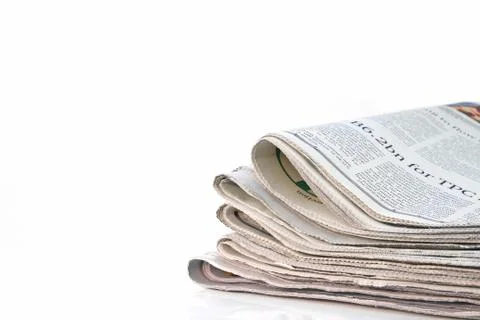 Newspaper stack Stock-Fotos