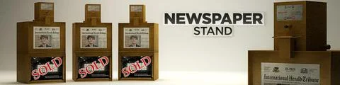 Newspaper Stand 3D Model