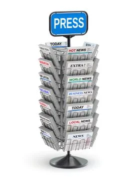 Newspaper stand Stock Illustration