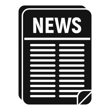 Newspaper story icon simple vector. Web page Stock Illustration