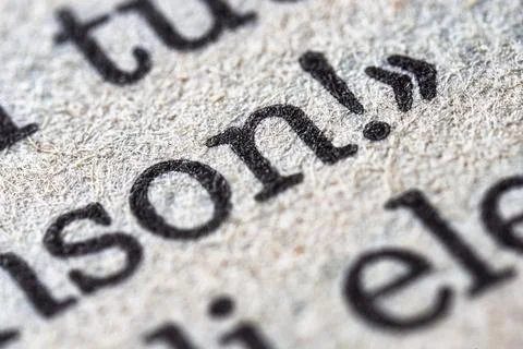 Newspaper text printing information on rough paper texture Stock Photos