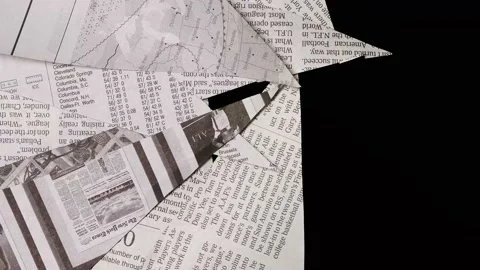Newspaper transition Stock Footage 203947110