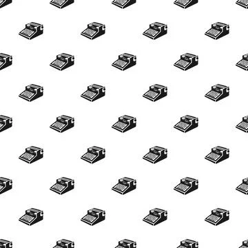 Newspaper typewriter pattern seamless vector イラスト素材