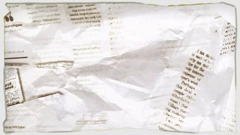 Newspaper Unfolding Collage styled isolated cut-out Stock Footage 305762812