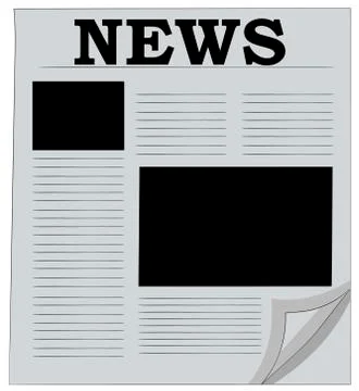 Newspaper vector. Flipping a newspaper sheet Stock Illustration