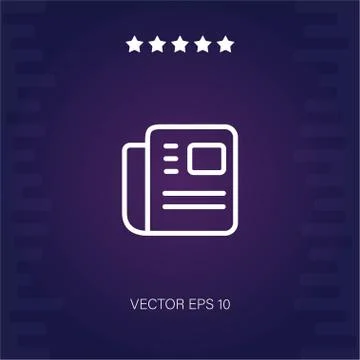 Newspaper vector icon Stock Illustration