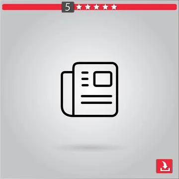 Newspaper vector icon Stock Illustration
