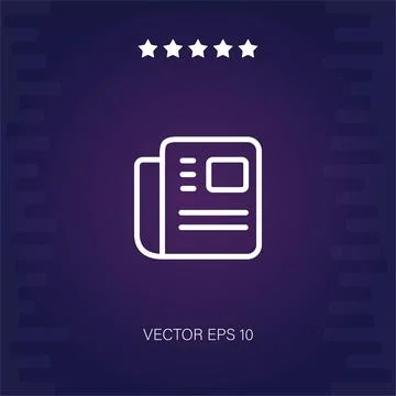 Newspaper vector icon Stock Illustration