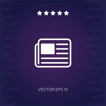 Newspaper vector icon Stock Illustration