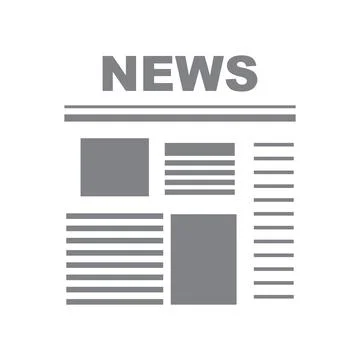 Newspaper vector illustration. Ilustração Stock