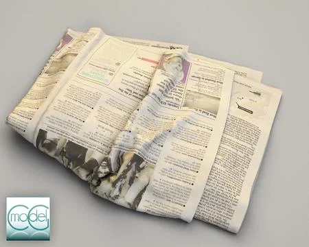 Newspaper wall street journal 8 3D Model