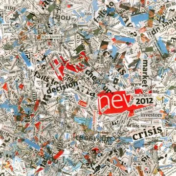 Newspaper words texture Stock Illustration