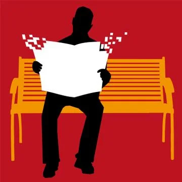 Newspaper_reader Illustrazione stock
