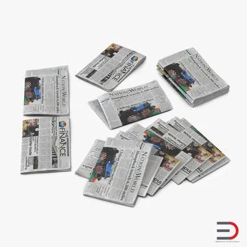 Newspapers 3D Models Collection 3D Model