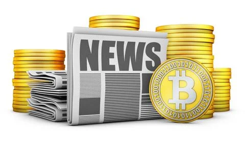 Newspapers and Bitcoins Stock Illustration