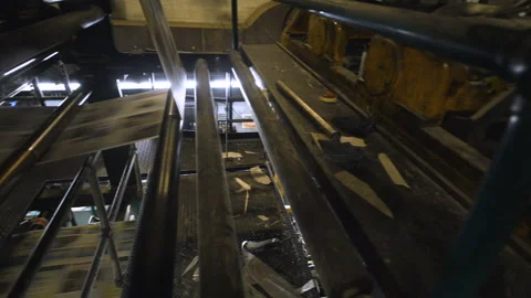Newspapers being printed at a printing press Stock Footage 130754615