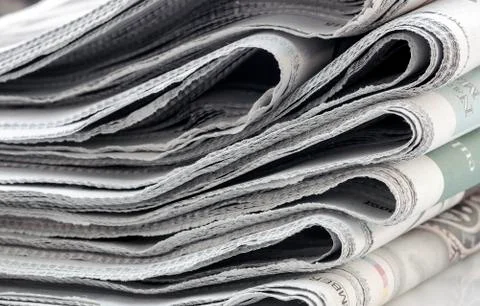 Newspapers close up Stock Photos