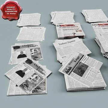 Newspapers Collection 3D Model