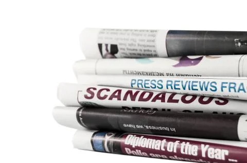 Newspapers' headlines Stock Photos